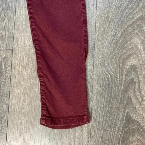 Zara Women's Skinny Jeans Coloured denim Slim Mid rise Maroon burgundy size 2 - Picture 15 of 16